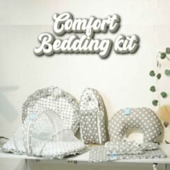 Newborn bedding set | Baby bedding kit India | Carry nest bed combo | Mosquito net bed for baby | Newborn sleep essentials | Baby bolster set | Baby head pillow set | All season baby bedding | LILBEE baby products | Best newborn bedding kit India