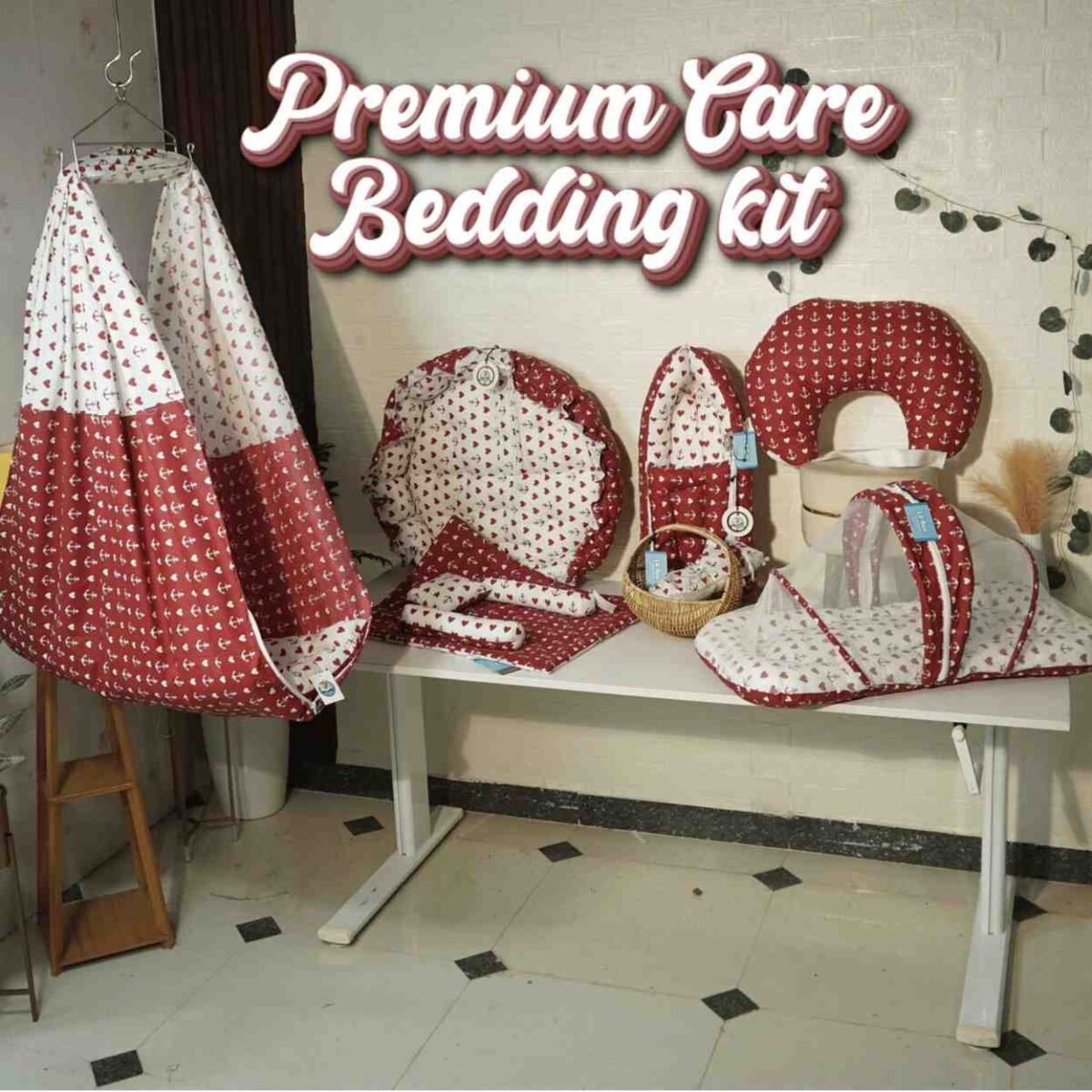 Newborn bedding set | Baby bedding kit India | Carry nest bed combo | Mosquito net bed for baby | Newborn sleep essentials | Baby bolster set | Baby head pillow set | All season baby bedding | LILBEE baby products | Best newborn bedding kit India