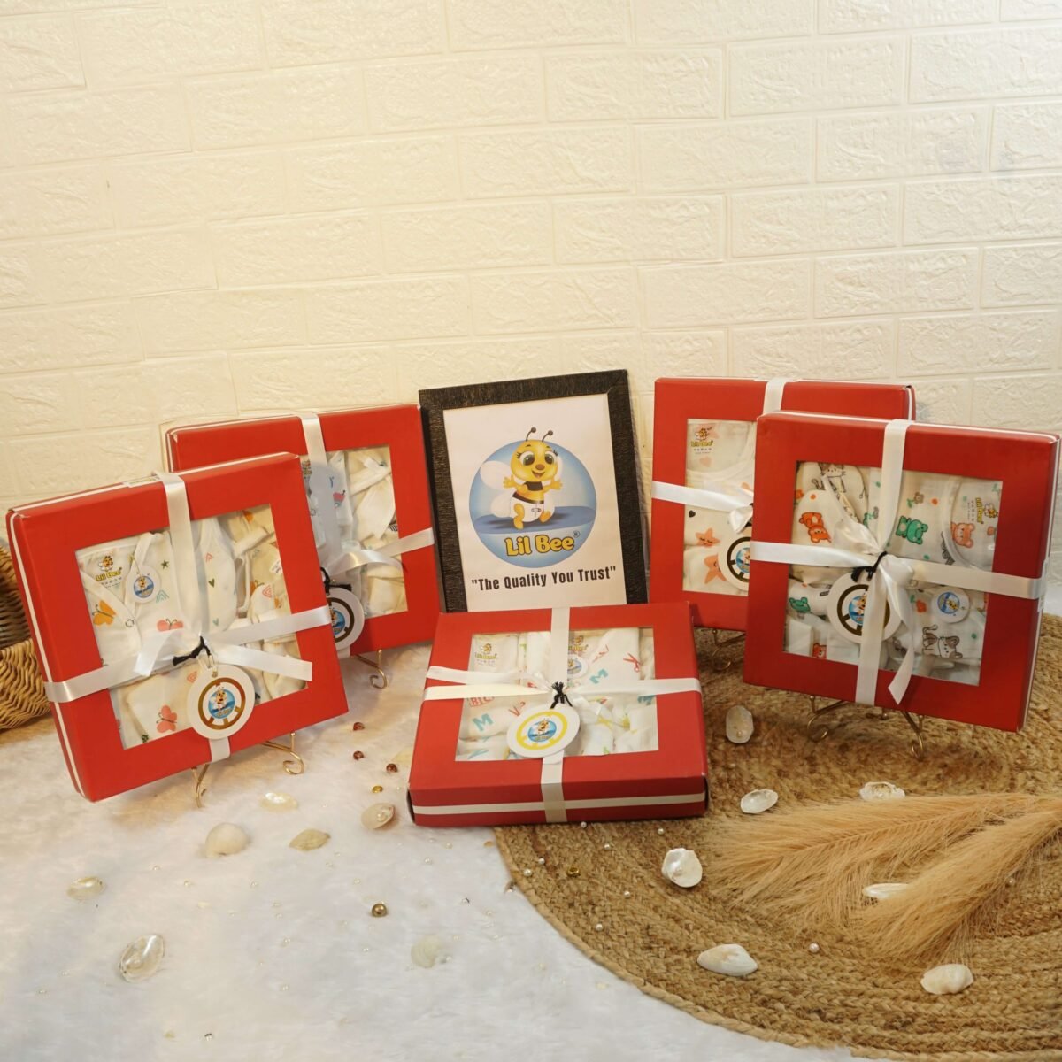 muslin baby clothes | newborn summer clothing set | muslin jabla set for baby | breathable muslin swaddle | newborn muslin clothing kit | baby summer essentials | muslin nappy set | newborn gift box India | baby clothing starter kit | LILBEE muslin baby wear