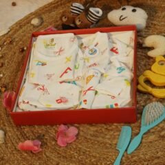 muslin baby clothes | newborn summer clothing set | muslin jabla set for baby | breathable muslin swaddle | newborn muslin clothing kit | baby summer essentials | muslin nappy set | newborn gift box India | baby clothing starter kit | LILBEE muslin baby wear